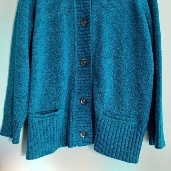 KAREN SCOTT Button Down Sweater Cardigan Melange Blue Sz 1X - Picture 4 of 9